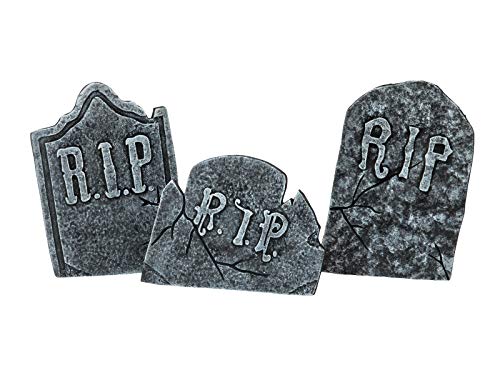 EUROPALMS Halloween Grabsteinset | Dreiteiliges Grabstein-Set mit Standfüßen | Kostengünstige Dekoration für Ihre Halloween-Party EUROPALMS Halloween Grabsteinset | Dreiteiliges Grabstein-Set mit Standfüßen | Kostengünstige Dekoration für Ihre Halloween-Party von EUROPALMS