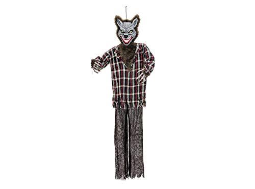 EUROPALMS Halloween Wolfsmensch, 160x50x12cm | Animierte Figur mit Licht-, und Soundeffekten von EUROPALMS