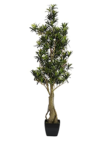 EUROPALMS Steineibe, Kunstpflanze, 115cm | Naturgetreue Steineibe von EUROPALMS