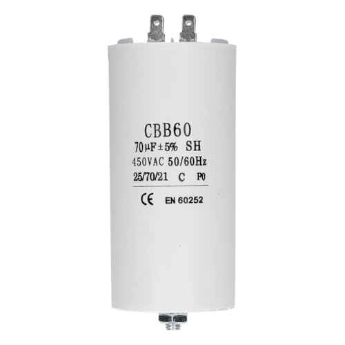 Europart Kondensator 70µF 450V universal mit Steckfahnen Befestigungsschraube CBB60 von Europart