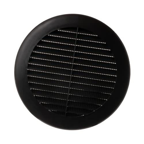 150mm Kunststoff-Entlüftungsabdeckung, Schwarz, Runde Soffiten-Entlüftung – Grillabdeckung – HVAC-Belüftung von EUROPLAST