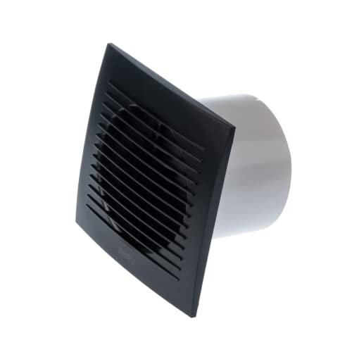 EUROPLAST Ø 100mm Badlüfter Wandlüfter Ventilator Wandventilator Abluftventilator - Kunststoff - Anthrazit von EUROPLAST