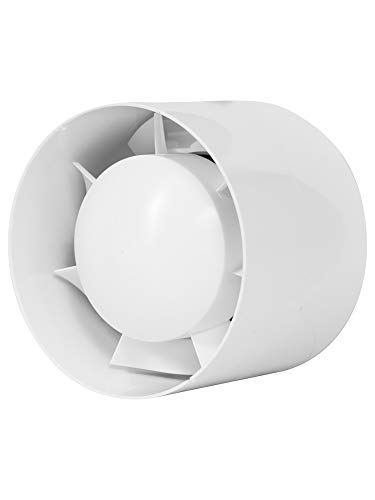 EUROPLAST Ø 100mm Rohrventilator Rohrlüfter Weiß Kanallüfter Zwischenbau Lüfter Ventilator Einschublüfter AB-Kunststoff von EUROPLAST