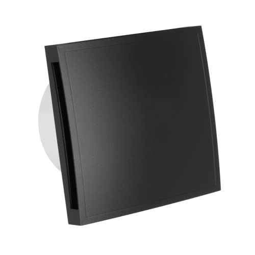 EUROPLAST Ø 125mm Anthrazit Bad-Lüfter mit Front, Leise Ventilator Lichtschalter-Aktivierung von EUROPLAST
