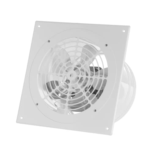 EUROPLAST Ø 200mm Wand befestigter Abluftventilator Rohrlüfter Wand Niederdruck Ventilator Wandflansch Zu-Abluft metall Weiß von EUROPLAST