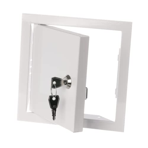 EUROPLAST Metall Revisionsklappe 15x15 cm - Serviceklappe zur Inspektion und Abdeckung - 150x150mm Revisionstür mit Schloss - Inspektionstür Zugangstür Wartungsklappe - Stahl Verzinkt Weiß EUROPLAST Metall Revisionsklappe 15x15 cm - Serviceklappe zur Inspektion und Abdeckung - 150x150mm Revisionstür mit Schloss - Inspektionstür Zugangstür Wartungsklappe - Stahl Verzinkt Weiß von EUROPLAST