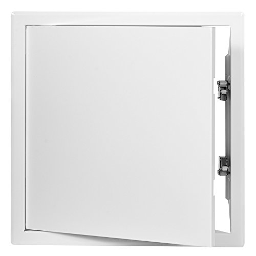 EUROPLAST 400x400 mm Revisionstüre Wartungsklappe Revisionsklappe Stahl Drucktüröffner Wartungstüre weiß RLMP4040 von EUROPLAST