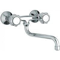 Eurorama - Wandmontierte Spülengruppe aus verchromtem Messing – Agelo von EURORAMA