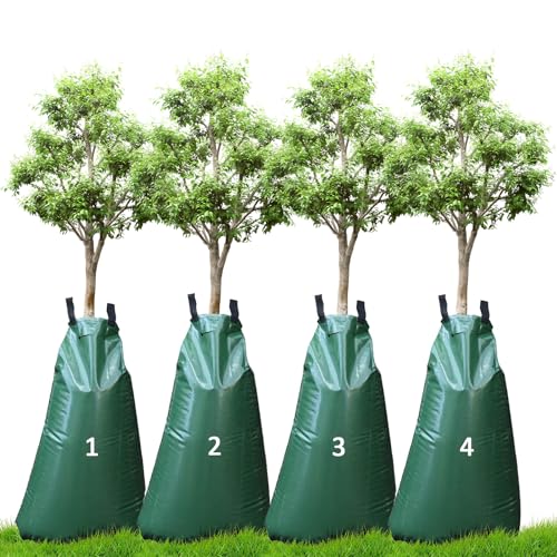 4 Bewässerungsbeutel für Bäume, 75L Bewässerungsbeutel mit langsamer Abgabe, automatische Tröpfchenbewässerung Baumbeutel UV-beständig, PVC Wassersack für Bäume Gießsack für Bewässerung im Garten(4PC) von EUROSAKURA