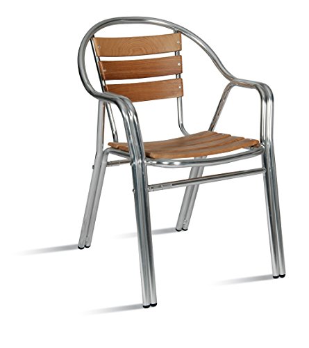 EUROSILLA Sessel Doppel Rohr, Holz, Braun, 80 x 61 x 57 cm, 1 Stück von EUROSILLA