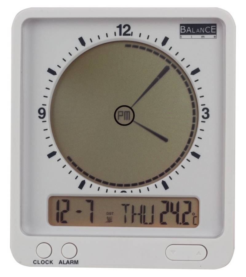 EUROTIME Funkwecker EUROTIME 43724-94 LCA-Funkwecker Digital in Weiß, Wochentag, Datum von EUROTIME