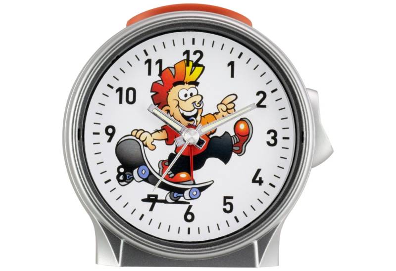 EUROTIME Quarzwecker 29686-22-EUROTIME Kinder-Quarzwecker mit schleichender Sekunde von EUROTIME