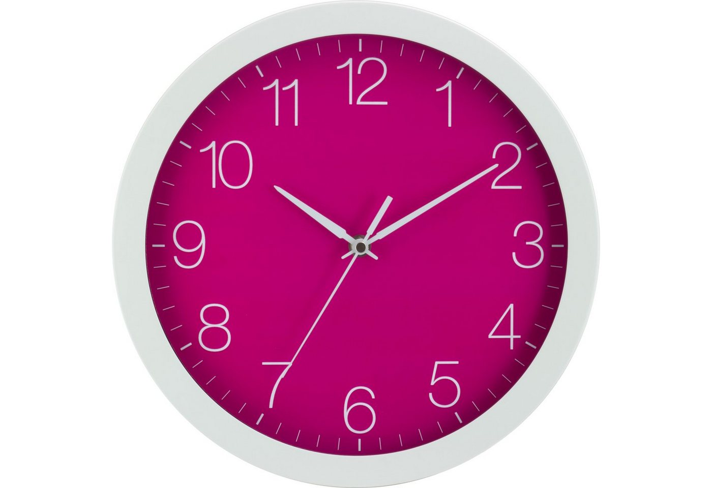 EUROTIME Wanduhr Trend Alu Fuchsia, 86152-00-5 von EUROTIME