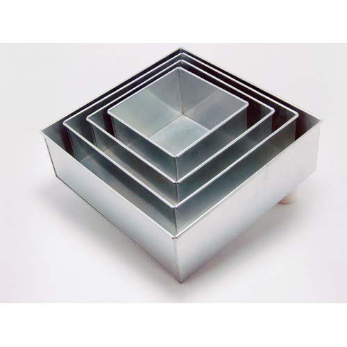 Professionelle Quadrat Kuchenformen 4er Set Backform Cake Pans/tins 6" 8" 10" 12" by EUROTINS von EUROTINS