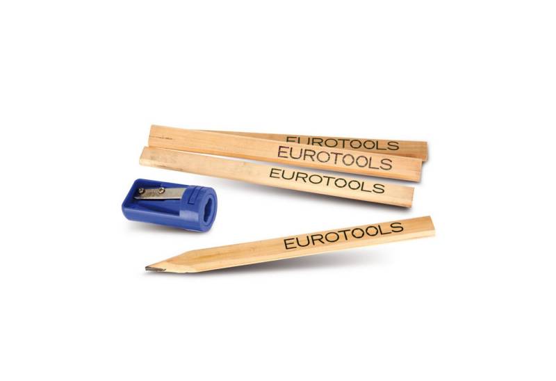 EUROTOOLS Reißmeter EUROTOOLS Zimmermanns-Bleistifte mit Spezialspitzer von EUROTOOLS