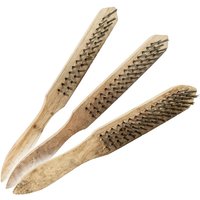 Eurotools - Drahtbürstensatz 3-teilig, 2, 3 und 4-reihig, Stahldraht mit Holzgriff Eurotools - Drahtbürstensatz 3-teilig, 2, 3 und 4-reihig, Stahldraht mit Holzgriff von EUROTOOLS