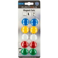 Magnet-Satz - ø 30 mm - 10 - teilig, farbig sortiert - Eurotools Magnet-Satz - ø 30 mm - 10 - teilig, farbig sortiert - Eurotools von EUROTOOLS