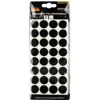 Masterproof professional Möbelgleiter ø 20 mm, Filz schwarz, selbstklebend 32 Stück von EUROTOOLS