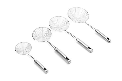 Blanchierheber Set | Draht Schaumlöffel | Schaumkellen aus Edelstahl | EUROXANTY Küchenzubehör | 4 Stücke Blanchierheber Set | Draht Schaumlöffel | Schaumkellen aus Edelstahl | EUROXANTY Küchenzubehör | 4 Stücke von EUROXANTY