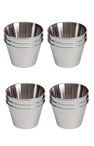 EUROXANTY® 12er-Set Puddingformen aus Edelstahl, Desserts, Kuchen, 9 cm Durchmesser von EUROXANTY