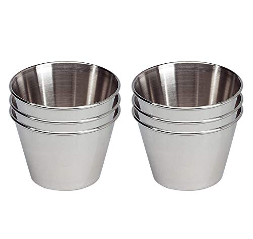 EUROXANTY® Formen| Aus rostfreier Stahl | für Nachtische und Gebacke | Ø8 cm | 6-teiliges Set von EUROXANTY