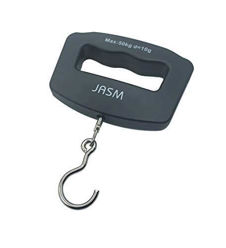 EUROXANTY Digitale Reisewaage | Tragbare Gepäckwaage | Maximalgewicht 50 kg | AAA-Batterien | Blaues Licht | Haken | Ergonomisch von EUROXANTY