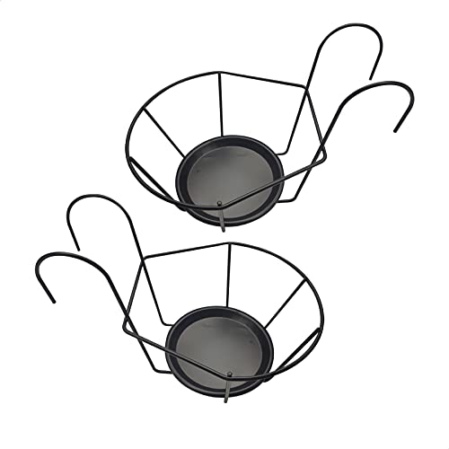 EUROXANTY Satz Blumentopfhalter | 2 metallische Hängetöpfe | Blumentopf Halterung für Balkons | Blumentopfhalterung für Fensterbänke EUROXANTY Satz Blumentopfhalter | 2 metallische Hängetöpfe | Blumentopf Halterung für Balkons | Blumentopfhalterung für Fensterbänke von EUROXANTY