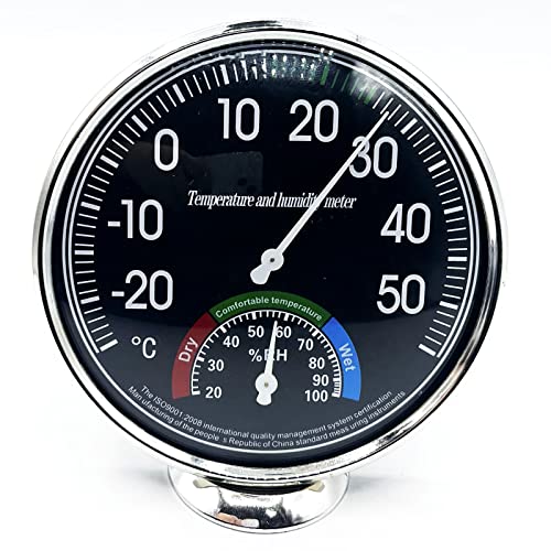 EUROXANTY analoges Thermometer- und Hygrometer-Gerät | Luftfeuchtigkeitsmesser mit ABS-Gehäuse | Feuchte-Messgerät mit Thermometer | kalibrierbares Hygrometer und Thermometer | Schwarz EUROXANTY analoges Thermometer- und Hygrometer-Gerät | Luftfeuchtigkeitsmesser mit ABS-Gehäuse | Feuchte-Messgerät mit Thermometer | kalibrierbares Hygrometer und Thermometer | Schwarz von EUROXANTY