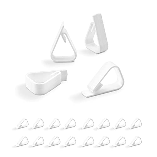 EUROXANTY für den Außenbereich geeignete Tischdeckenhalter | Satz von Tischdeckenklammern | Kunststoff-Tischtuchklammern höher Durabilität | 16 Stücke | Weiß von EUROXANTY