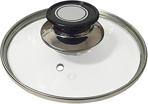 Glasdeckel | Pfannendeckel aus Glas | dursichtlicher Topfdeckel mit Dunstöffnung | universaler Kochtopfdeckel | hitzebeständger Bratpfannendeckel | EUROXANTY Küchenzubehör | Ø 24 cm von EUROXANTY