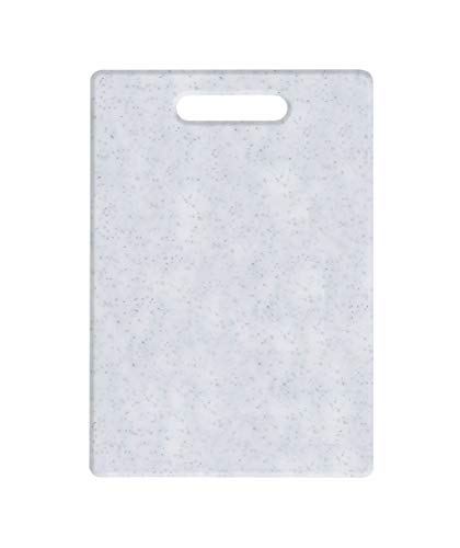 Hackbrett | Kunststoff Schneidebrett | Granitoptik | EUROXANTY Küchenzubehör | Weiß | groß von EUROXANTY