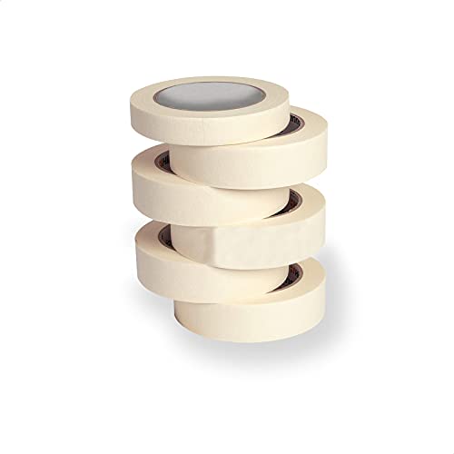 Malerkrepp | 1,8 cm breites Kreppband zum Malen, Lackieren und Basteln | 6 Rollen beige Abdeckband | 35 m Kreppklebebänder | EUROXANTY Baumarkt von EUROXANTY