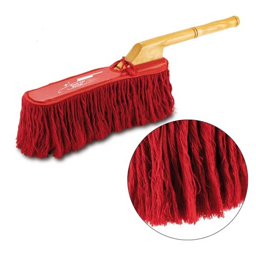 EUROtops Profi Car Duster – Handbesen, Ideal bei Staub/Pollen, Auto-Reinigung/Lackpflege ohne Wasser, gewachste Fransen, Baumwollfasern, Langer Griff, aus USA bekannt von EUROtops