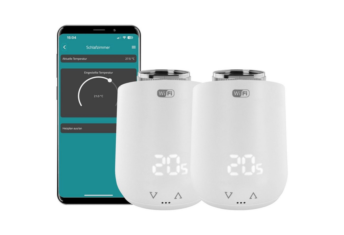 EUROtronic Comet WiFi Heizkörperthermostat Set, Kompatibel mit jedem WLAN Router Smart-Home Starter-Set von EUROtronic