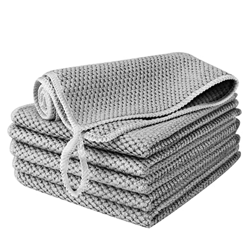 EURSPEUNG Mikrofasertücher Reinigungstücher putzlappen Putztücher Fenster Tücher Mikrofasertücher Geschirrtücher, Allzweck Microfasertücher, 6 Stück, Größe 30x30cm (Grau) EURSPEUNG Mikrofasertücher Reinigungstücher putzlappen Putztücher Fenster Tücher Mikrofasertücher Geschirrtücher, Allzweck Microfasertücher, 6 Stück, Größe 30x30cm (Grau) von EURSPEUNG
