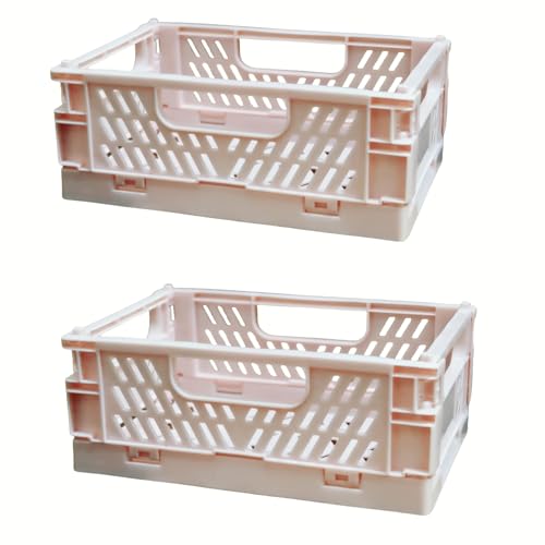 EURXLQ 2 Stück Klappbox,Klappkiste Körbe Aufbewahrung Zusammenklappbarer Tragbar Aufbewahrunskisten Bunt aufbewahrungskiste Geeignet für Küche,Bad,Büro,Schlafzimmer (Rosa, 15×10×6cm) EURXLQ 2 Stück Klappbox,Klappkiste Körbe Aufbewahrung Zusammenklappbarer Tragbar Aufbewahrunskisten Bunt aufbewahrungskiste Geeignet für Küche,Bad,Büro,Schlafzimmer (Rosa, 15×10×6cm) von EURXLQ