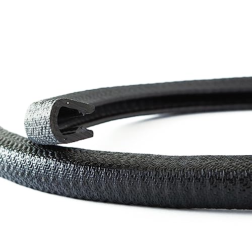 EUTRAS [10m] Kantenschutz 6-8 mm schwarz – hält ohne Kleber – perfekt für Bleche und Arbeitsschutz – schützt und entschärft Kanten – Industriequalität Made in Germany von EUTRAS-Kantenschutz