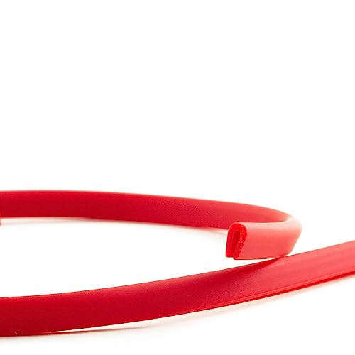 EUTRAS [10m] Kantenschutz KSO4004 rot 0,4-1,5 mm – schützt und entschärft Kanten – für Bleche und Autotür – TOP um Kurven und Biegungen - TOP Qualität Made in Germany von EUTRAS-Kantenschutz