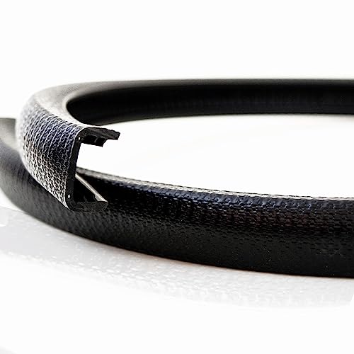 EUTRAS [10m] Kantenschutz 13-16 mm schwarz – hält ohne Kleber – perfekt für Bleche und Möbelkanten – schützt und entschärft Kanten – TOP Industriequalität Made in Germany von EUTRAS-Kantenschutz