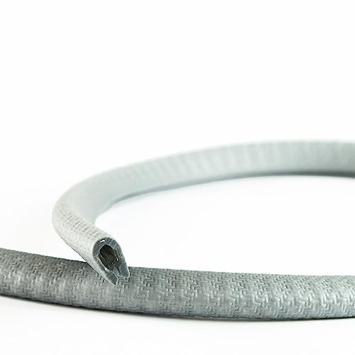 EUTRAS [5m] Kantenschutz 1-2 mm Silbergrau – hält ohne Kleber – perfekt für Bleche und Autotüren – schützt und entschärft Kanten – Industriequalität Made in Germany von EUTRAS-Kantenschutz