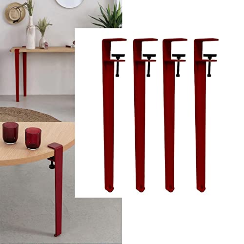 EUTYRG 4 Stück Tischbeine aus Metall – Möbelbeine – Schreibtischbeine, 71 cm Lange, robuste Möbelbeine, F-förmige Tischbeine aus Metall (C) von EUTYRG