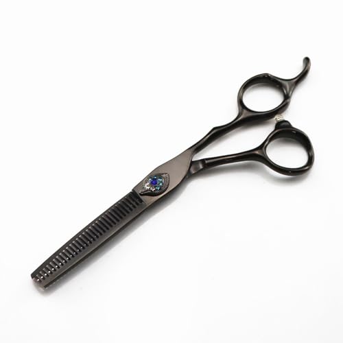 EUTYRG Haarschneideschere, 6 Zoll, professionelle Schere aus japanischem 440c-Stahl, Feder-Haarschere, Haarschnitt, Effilierschere, Friseurschere (Schneiden S (Effilierschere Q) von EUTYRG