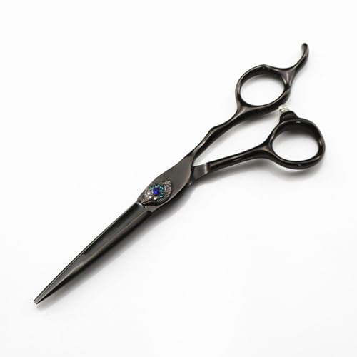 EUTYRG Haarschneideschere, 6 Zoll, professionelle Schere aus japanischem 440c-Stahl, Feder-Haarschere, Haarschnitt, Effilierschere, Friseurschere (Schneideschere S (Schneideschere Q) von EUTYRG