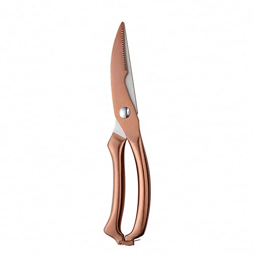 EUTYRG Küchenschere, Hühnerknochenschere, große Schere, multifunktionale Küchenschere zum Grillen, Lebensmittelschere, Kraftschnitt, rostfrei (Roségold) von EUTYRG