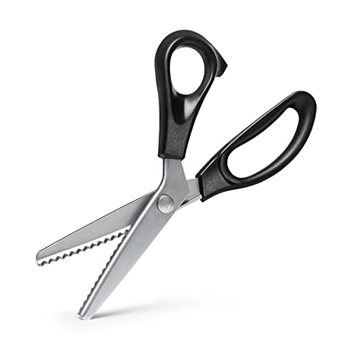 EUTYRG Schere, Haushaltsschere aus Stahl, mit komfortablem Griff, professionelles Handwerk, Schneidern, Zickzack-Schnitt, Nähstoff von EUTYRG
