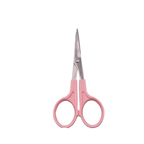 EUTYRG Schere Haushalts-Stickschere Kopfhautschnitt Rosa Sicherheits-Kunststoffgriff Schnitt DIY Handarbeit Ellenbogen Edelstahl Nähen von EUTYRG