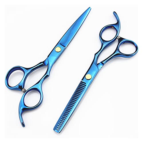 EUTYRG Schere zum Haareschneiden 5,5 Zoll oder 6 Zoll Friseursalon, Friseurschere, Friseursalonbedarf, professionelle Friseurschere, flach geschnittene Effilierschere, Haarschneideset (Schwarzes Se von EUTYRG