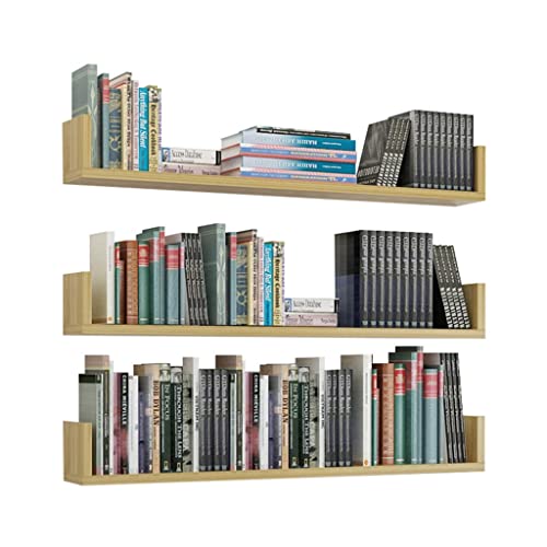 EUTYRG Schwebende Regale, Hängeregal, MDF, schwebende Bücherregale, Wandmontage, Lagerregal für Zuhause, Büro, Dekoration, 40 (Holz, 70 x 15 x 15 cm) von EUTYRG