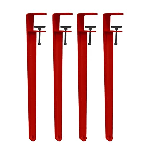 EUTYRG Verstellbare Tischklemmbeine, Möbelfüße aus Metall, Werkbankfuß aus Eisen für Couchtisch, Bank, Esstisch (rot, 71 cm) von EUTYRG