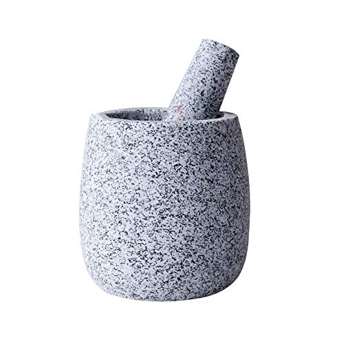 Gewürzmühlen-Set aus unpoliertem Granit – unverzichtbares Küchenzubehör zum Mischen und Mahlen von Gewürzen – Kombination aus Mörser und Stößel von EUTYRG